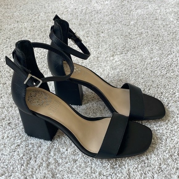 Vince Camuto Black Block Heel Sandals - Picture 3 of 4